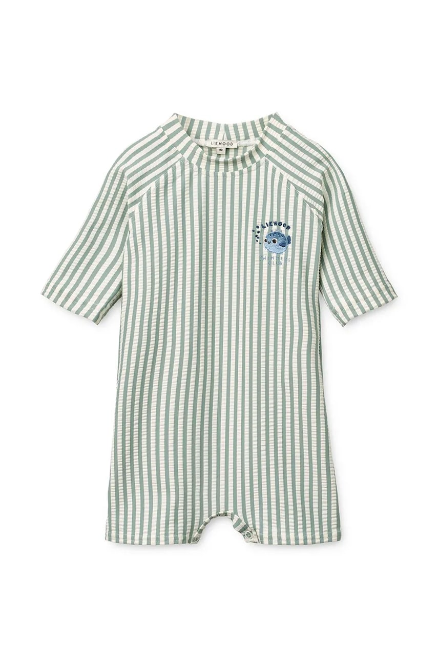 Liewood salopetă de plajă pentru copii Thor Seersucker Baby Swim Jumpsuit