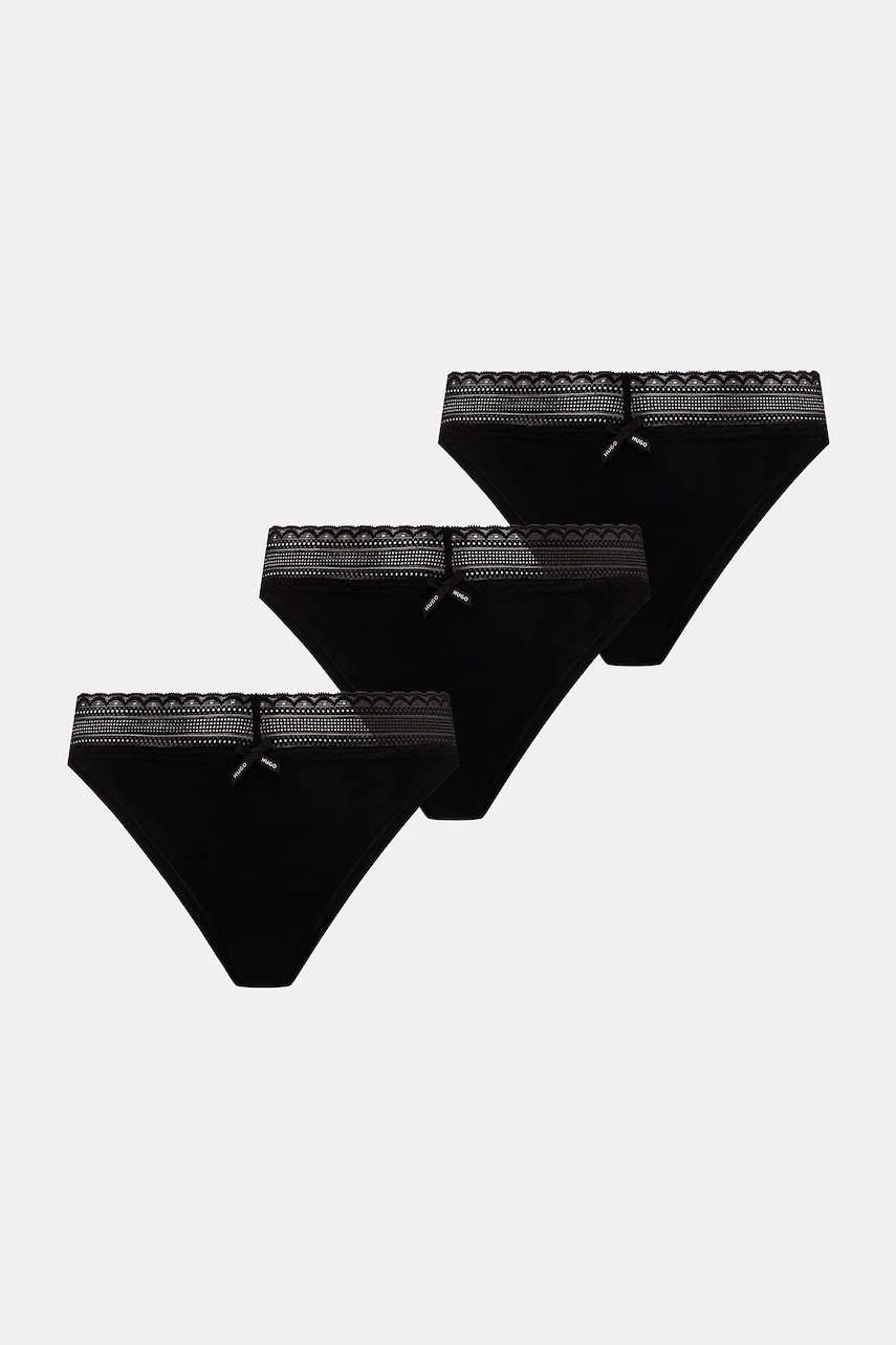 Kalhotky HUGO TRIPLET LACE BRIEF 3-pack