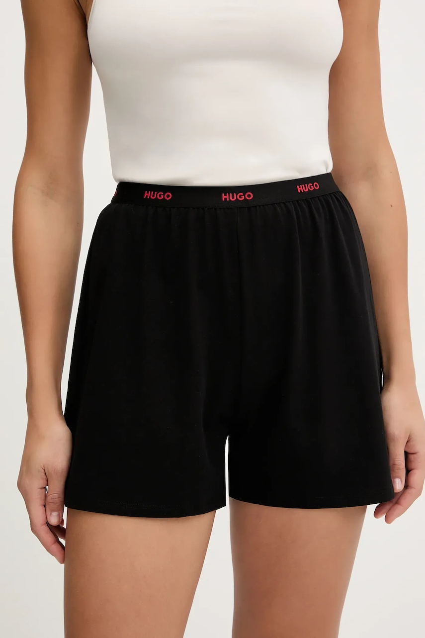 HUGO pantaloni scurți de pijama HUGO ID SHORTS culoarea negru, 50555600