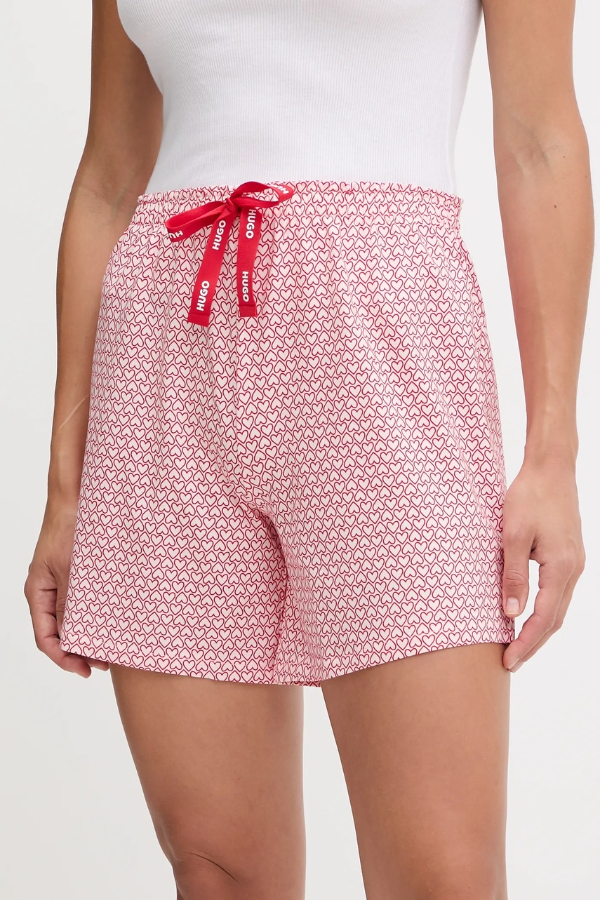 HUGO pantaloni scurți de pijama CASUAL SHORTS culoarea rosu, 50556938