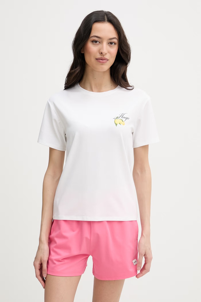 HUGO t-shirt γυναικείο με μοντάλ CASUAL T-SHIRT 50556981