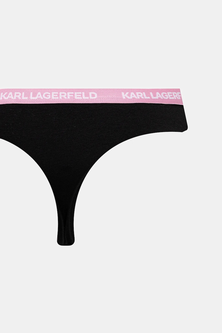 Karl Lagerfeld tangá dámske bavlnené s elastanom 3-pak