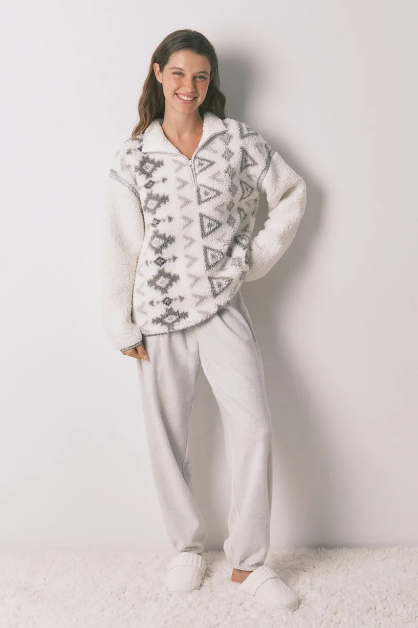 women\'secret pijama culoarea gri, 3132174