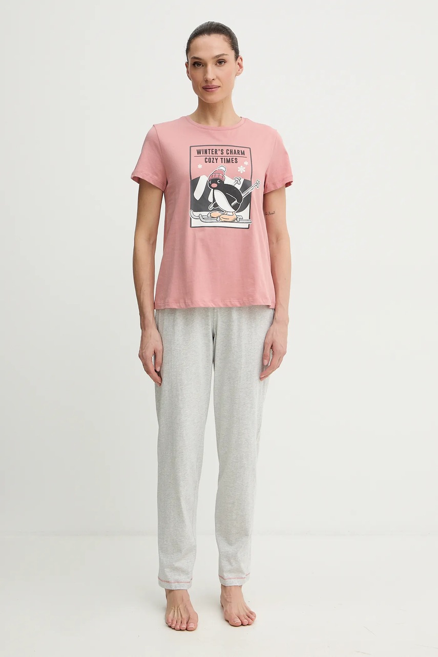 women'secret pijamale de bumbac culoarea roz, bumbac, 3132247