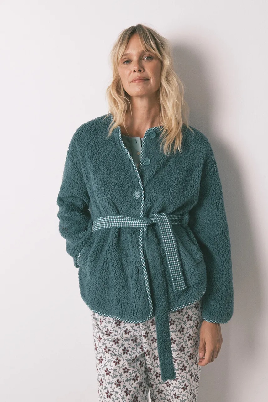 women'secret szlafrok kolor zielony 3142315