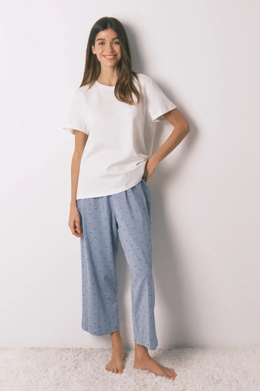 women'secret pijamale de bumbac culoarea bej, bumbac, 3592467