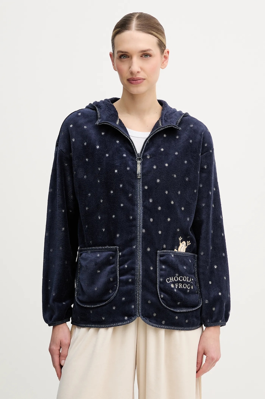 women'secret szlafrok HARRY POTTER damskie kolor granatowy 4412217