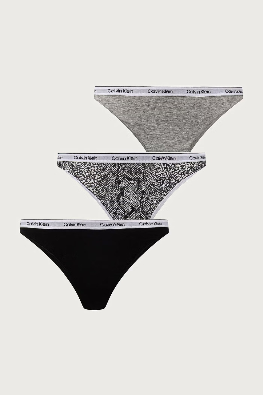 Calvin Klein Underwear tangá dámske bavlnené s elastanom 3-pak