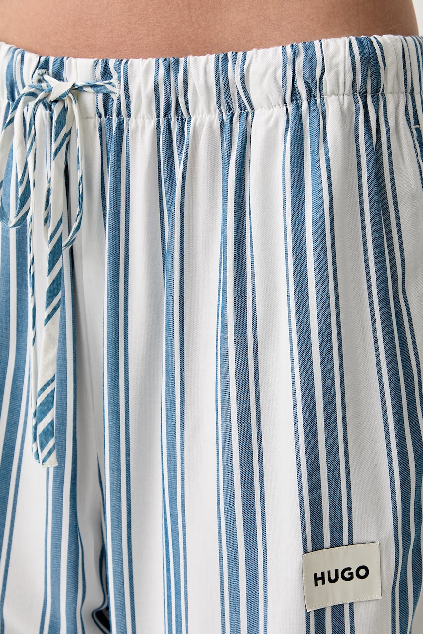 HUGO pyžamové nohavice dámske z viskózy RESORT PANTS