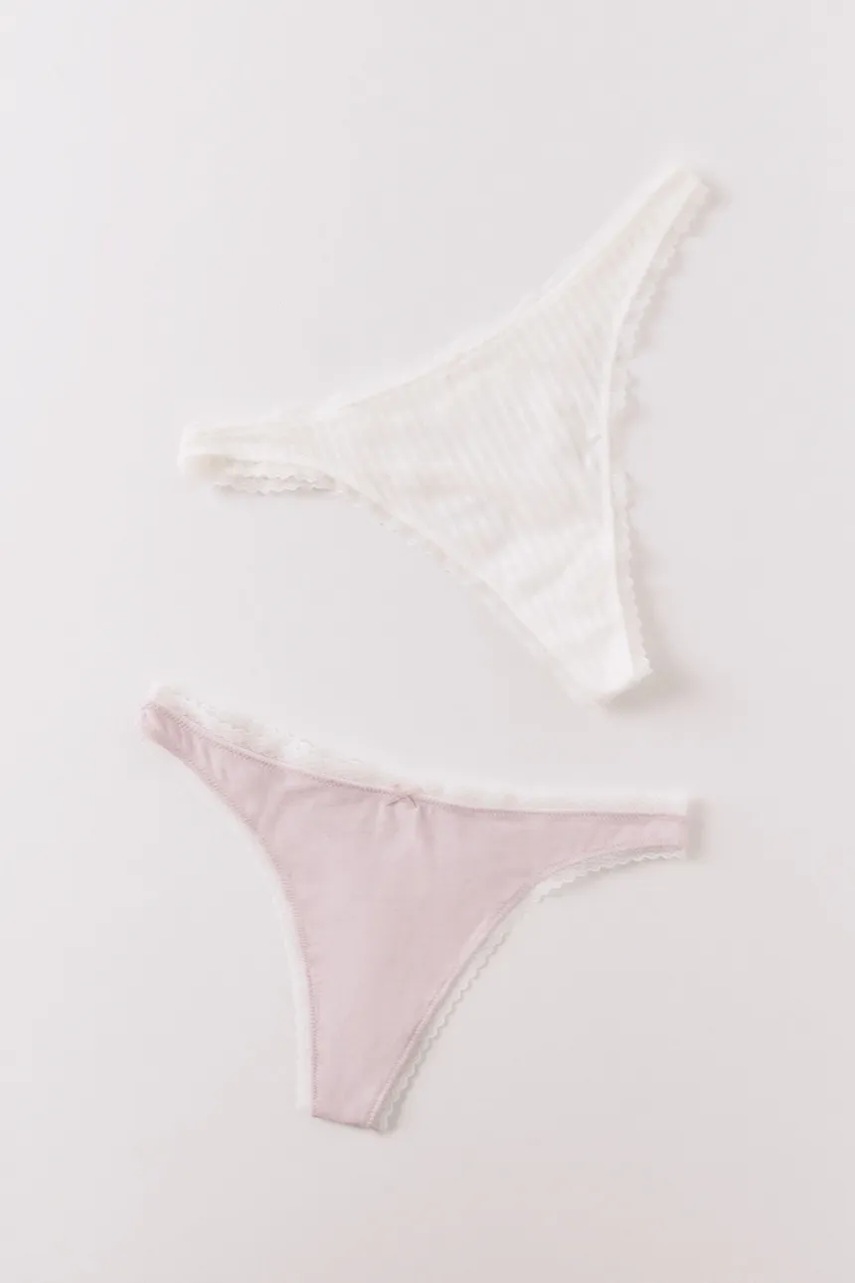 Levně women'secret tanga dámské 2-pack