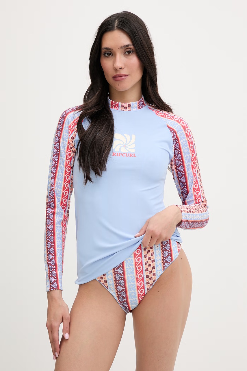 Levně Rip Curl plážové tričko s dlouhým rukávem dámské COASTAL INSTINCT