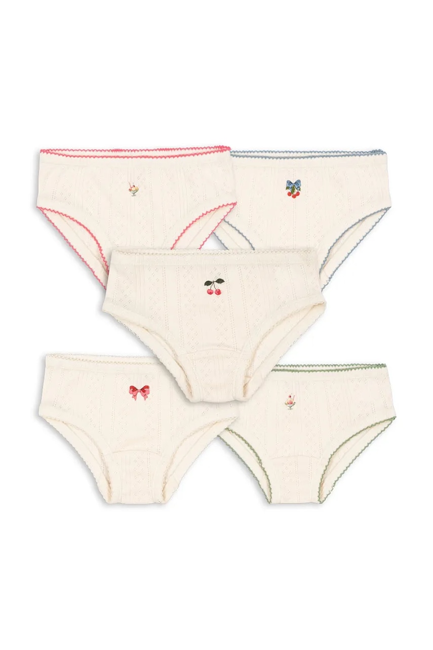 Konges Sløjd chiloți din bumbac pentru copii MINNA GIRL UNDERPANTS GOTS 5-pack