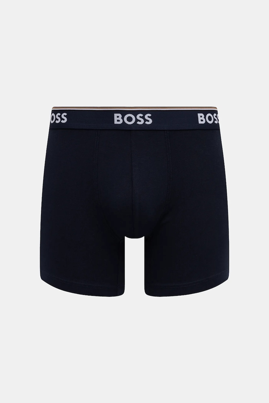 BOSS boxerky pánske s bavlnou BoxerBr 3P Power Des 3-pak