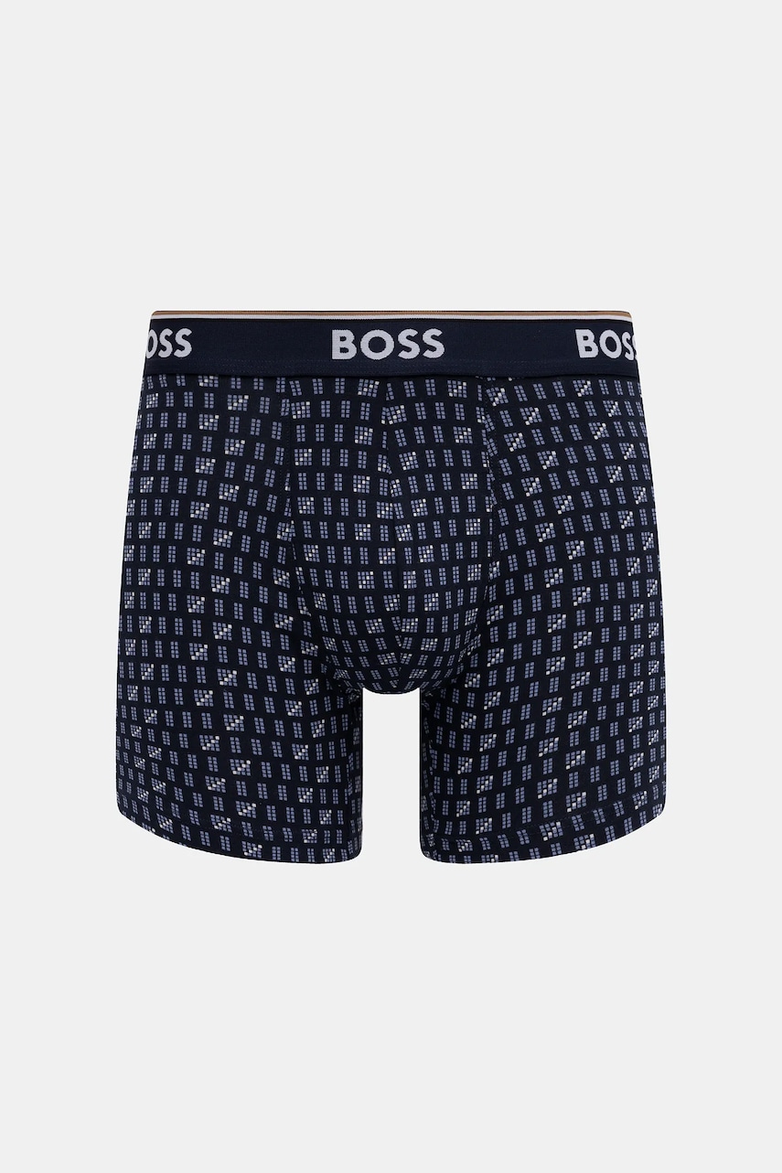 BOSS boxerky pánske s bavlnou BoxerBr 3P Power Des 3-pak