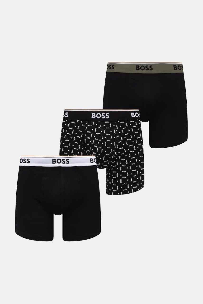 Levně BOSS boxerky pánské s bavlnou BoxerBr 3P Power Des 3-pack