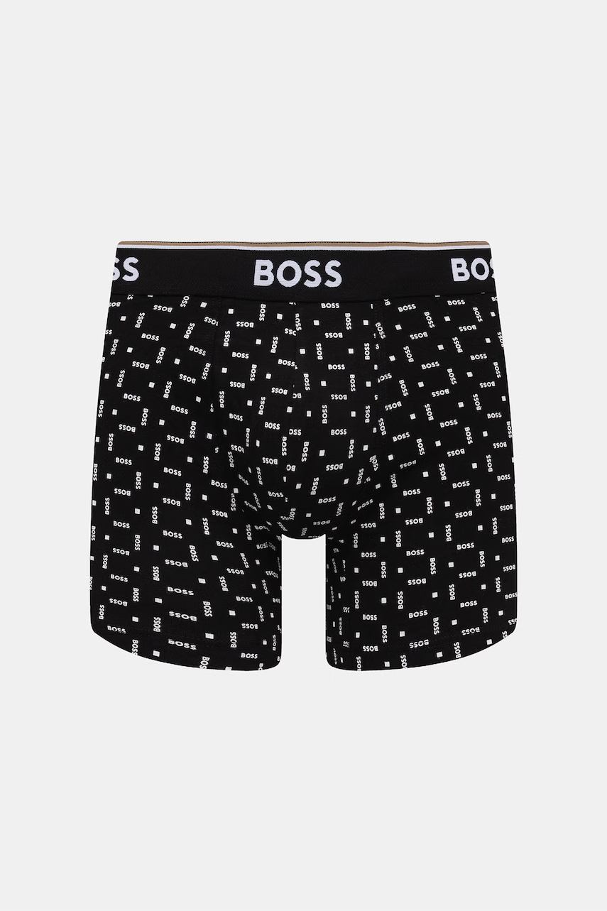BOSS boxerky pánske s bavlnou BoxerBr 3P Power Des 3-pak