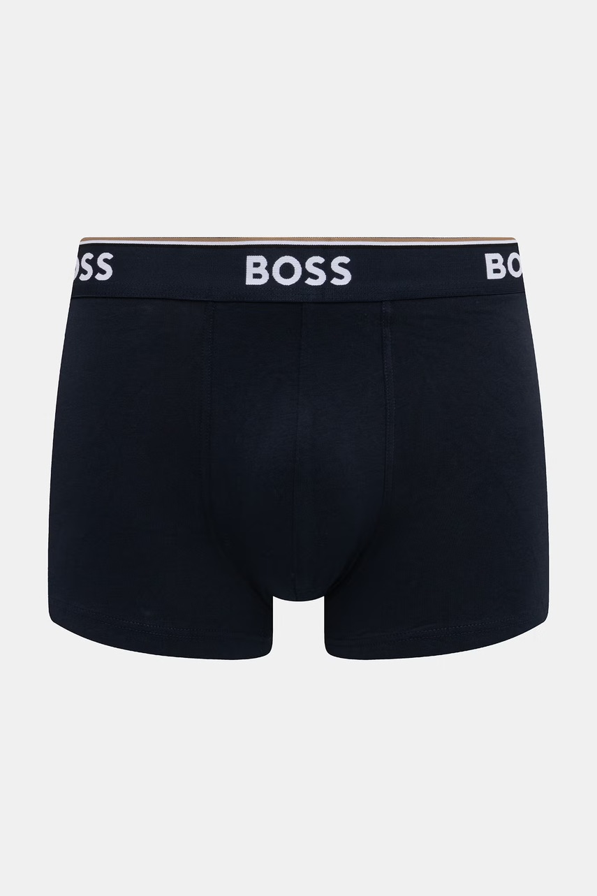 BOSS boxerky pánske bavlnené s elastanom Trunk 3P Power Desig 3-pak