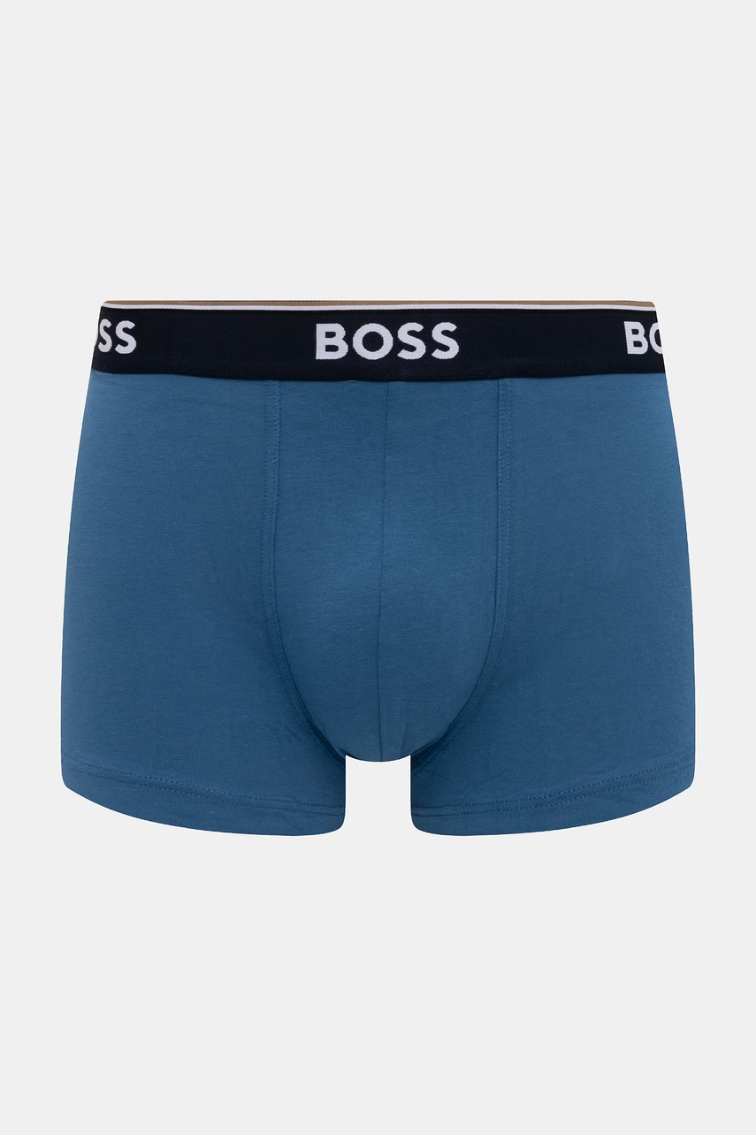 BOSS boxerky pánske bavlnené s elastanom Trunk 3P Power Desig 3-pak