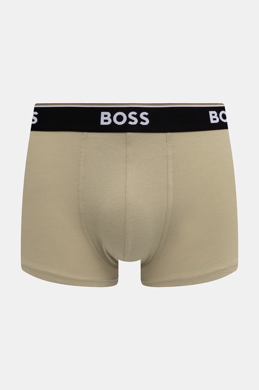 BOSS boxerky pánske bavlnené s elastanom Trunk 3P Power Desig 3-pak