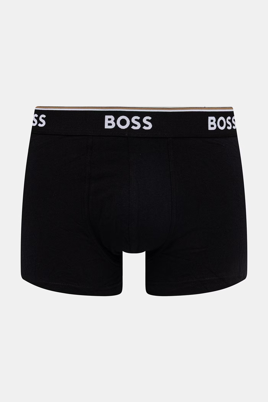 BOSS boxerky pánske bavlnené s elastanom Trunk 3P Power Desig 3-pak