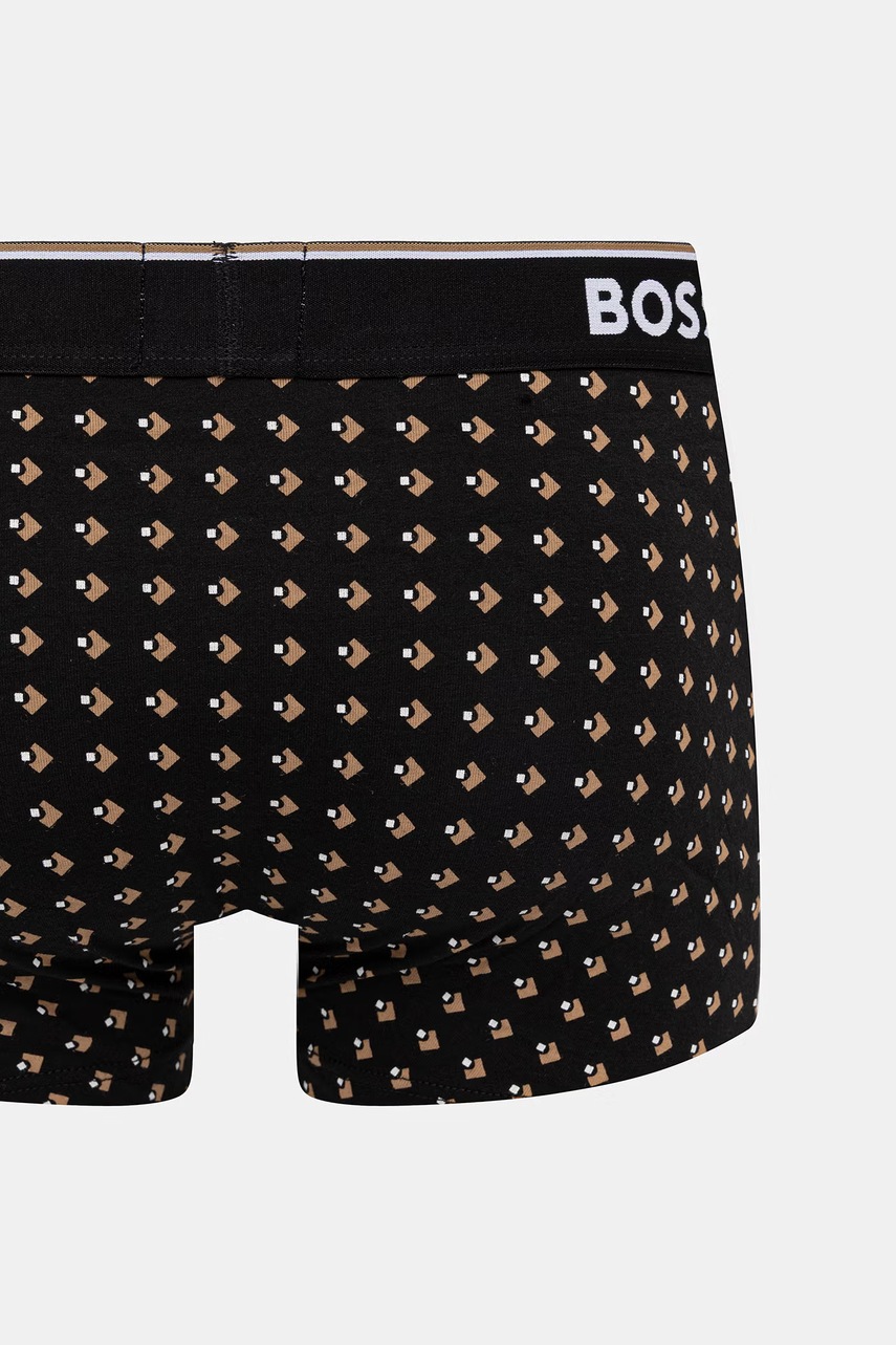 BOSS boxerky pánske bavlnené s elastanom Trunk 3P Power Desig 3-pak