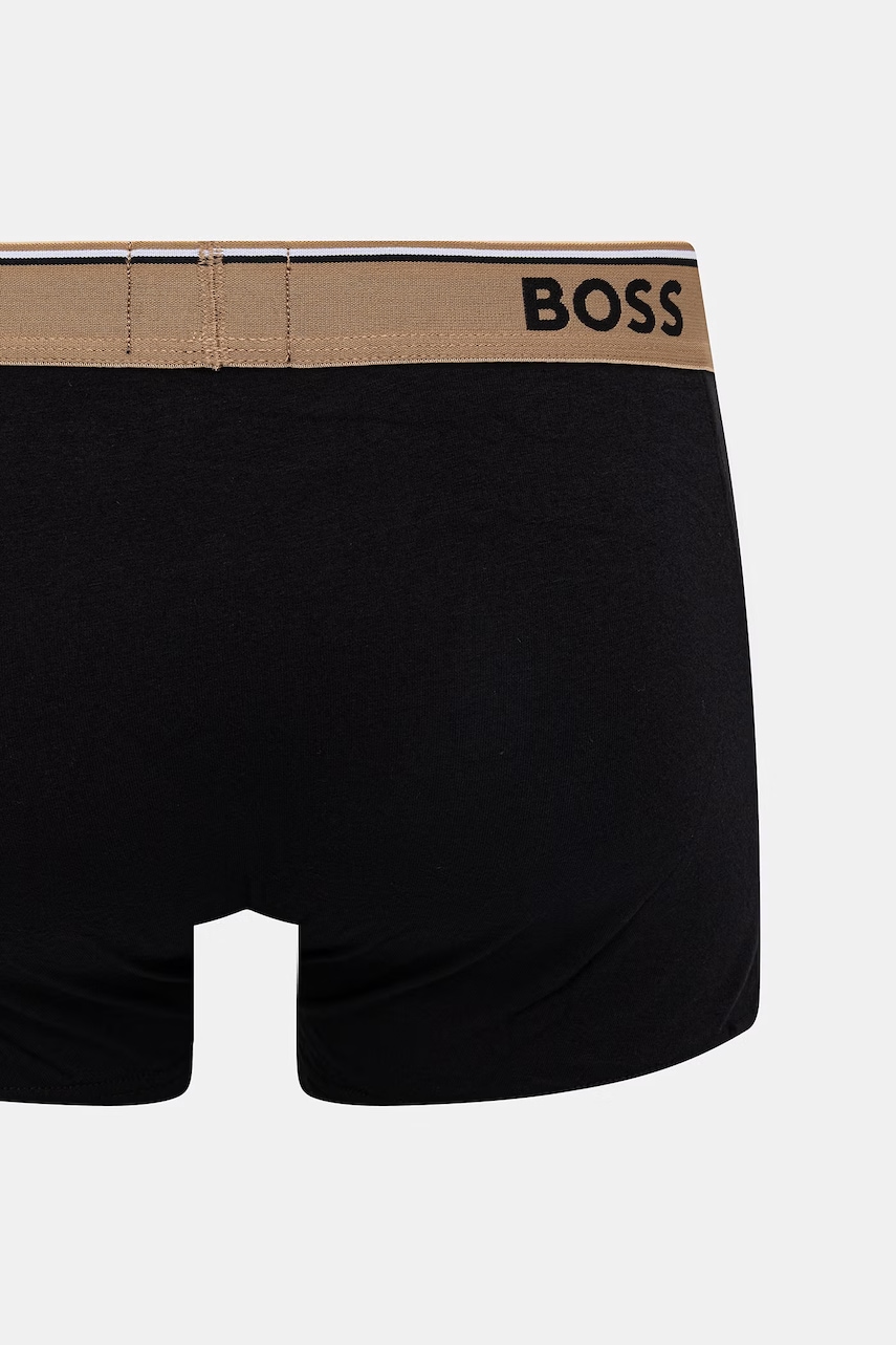 BOSS boxerky pánske bavlnené s elastanom Trunk 3P Power Desig 3-pak