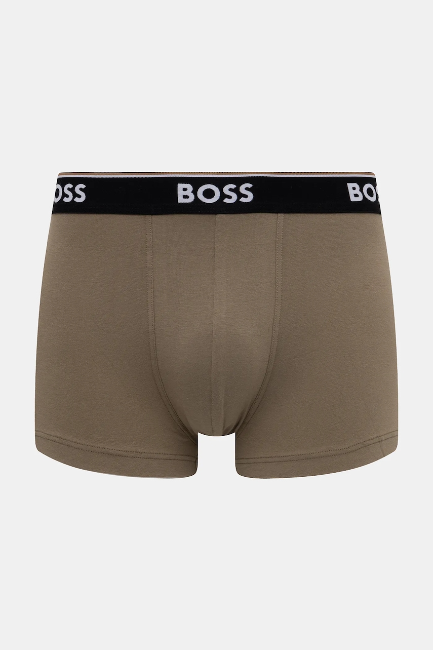 BOSS boxerky pánske bavlnené s elastanom Trunk 3P Power Desig 3-pak