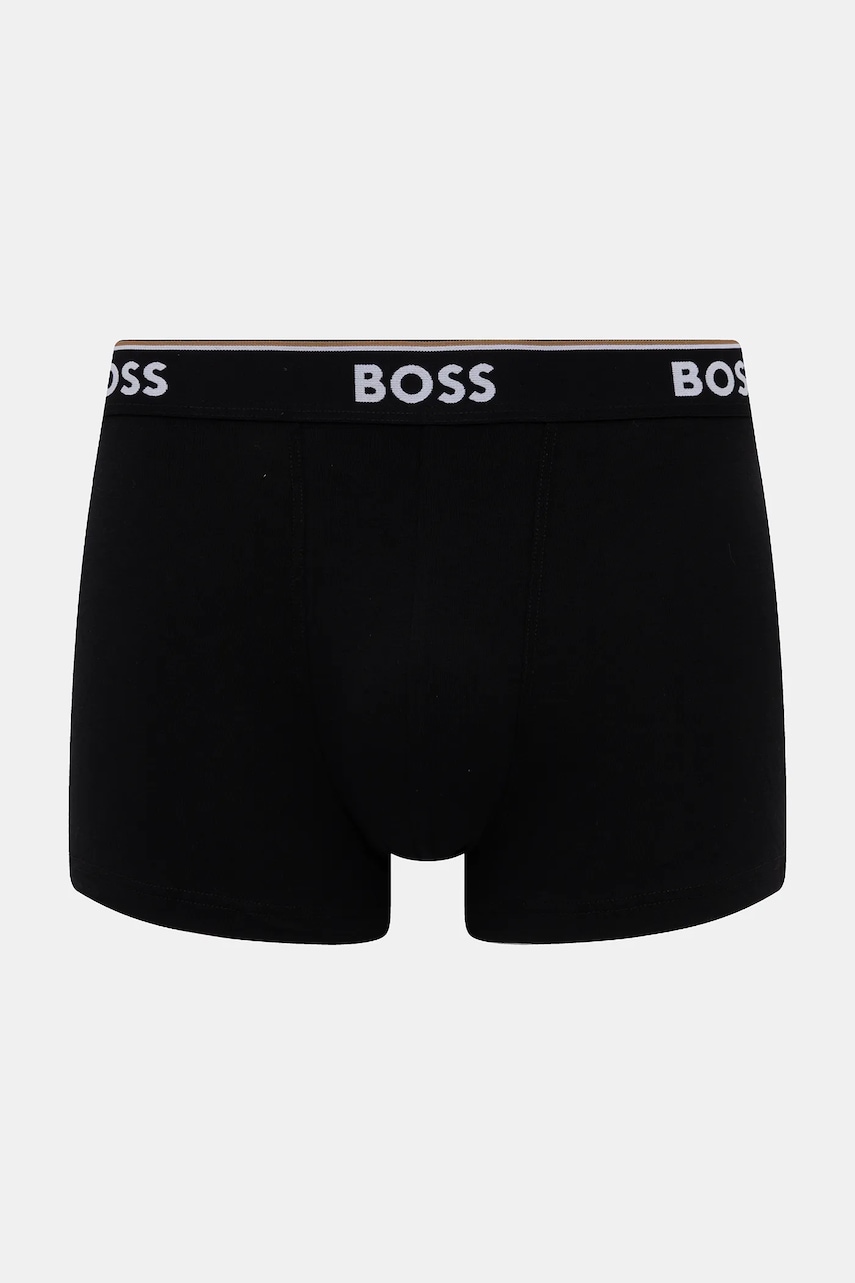 BOSS boxerky pánske bavlnené s elastanom Trunk 3P Power Desig 3-pak