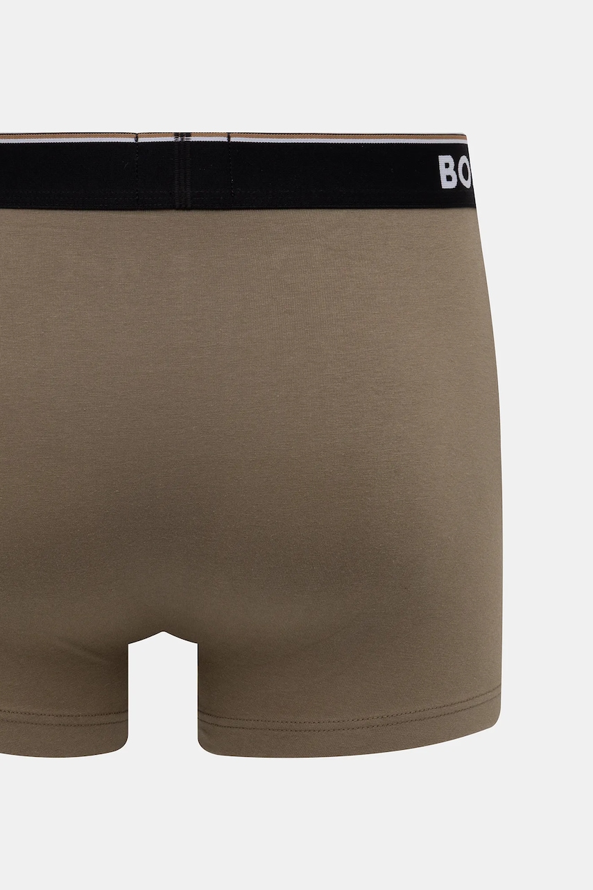 BOSS boxerky pánske bavlnené s elastanom Trunk 3P Power Desig 3-pak
