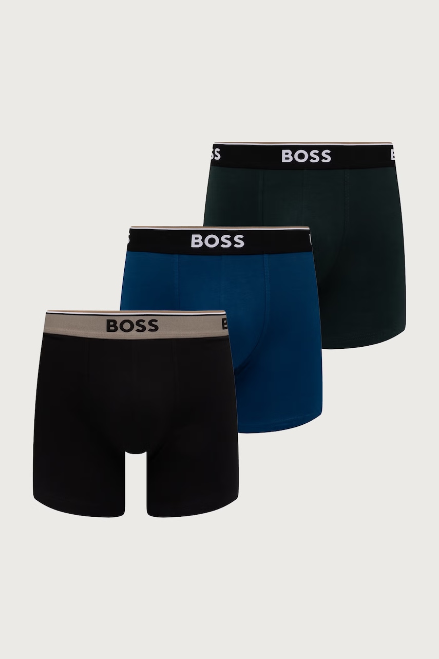 BOSS priliehavé boxerky pánske s bavlnou BoxerBr 3P Power 3-pak