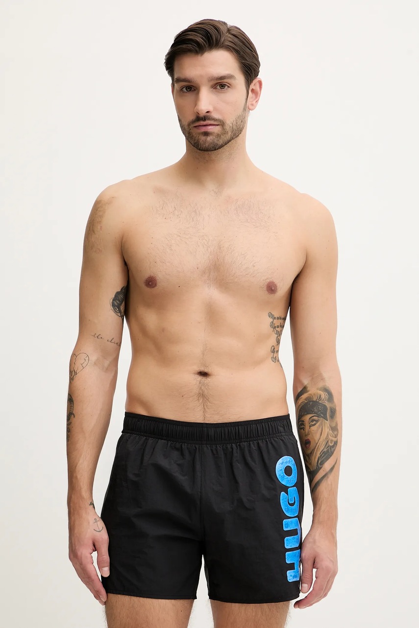 Hugo Blue pantaloni scurti de baie culoarea negru, 50556769