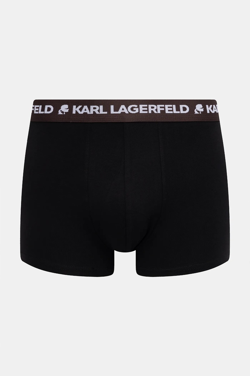 Karl Lagerfeld priliehavé boxerky pánske bavlnené s elastanom LOGO TRUNK 5-pak