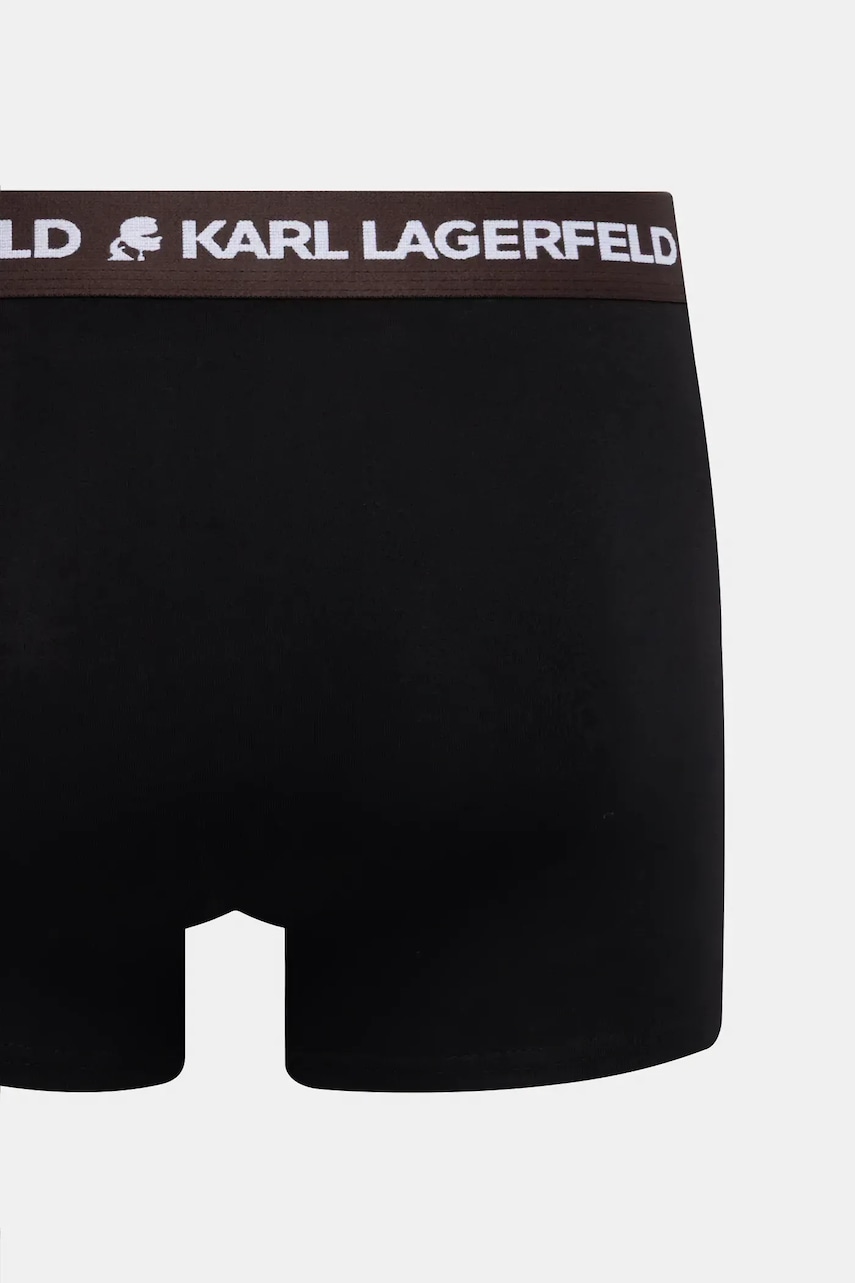 Karl Lagerfeld priliehavé boxerky pánske bavlnené s elastanom LOGO TRUNK 5-pak