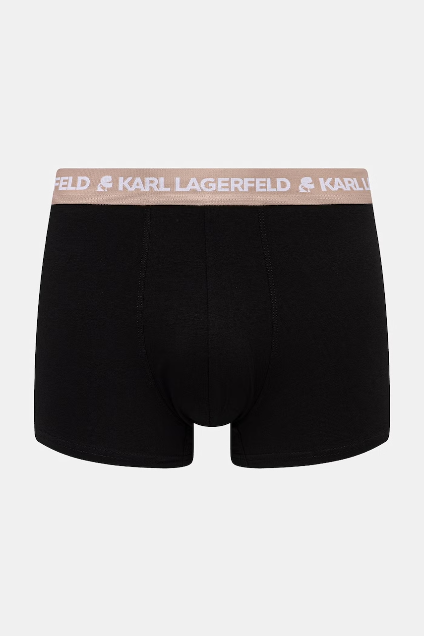 Karl Lagerfeld priliehavé boxerky pánske bavlnené s elastanom LOGO TRUNK 5-pak