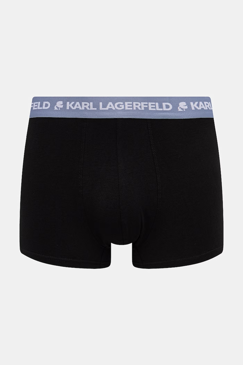 Karl Lagerfeld priliehavé boxerky pánske bavlnené s elastanom LOGO TRUNK 5-pak