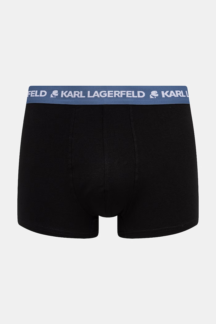 Karl Lagerfeld priliehavé boxerky pánske bavlnené s elastanom LOGO TRUNK 5-pak