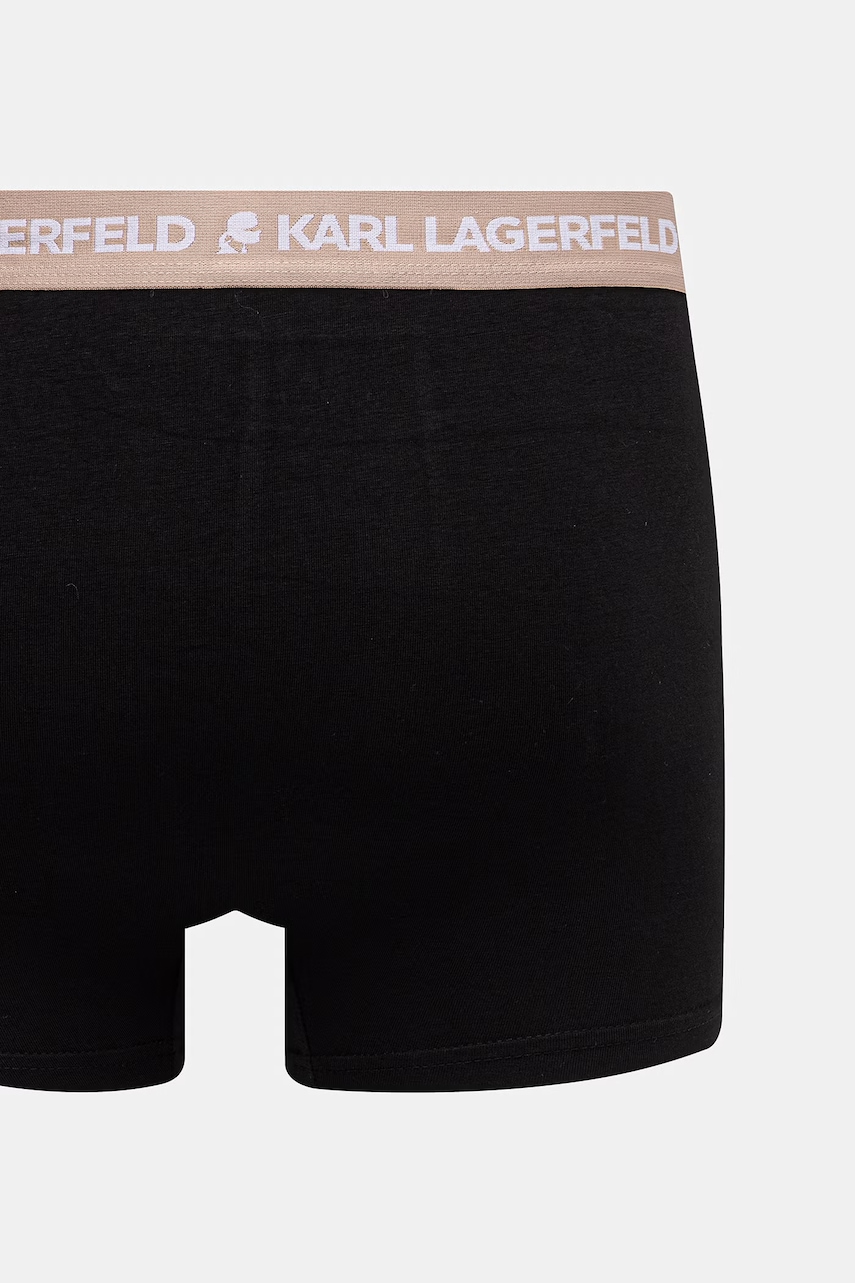 Karl Lagerfeld priliehavé boxerky pánske bavlnené s elastanom LOGO TRUNK 5-pak