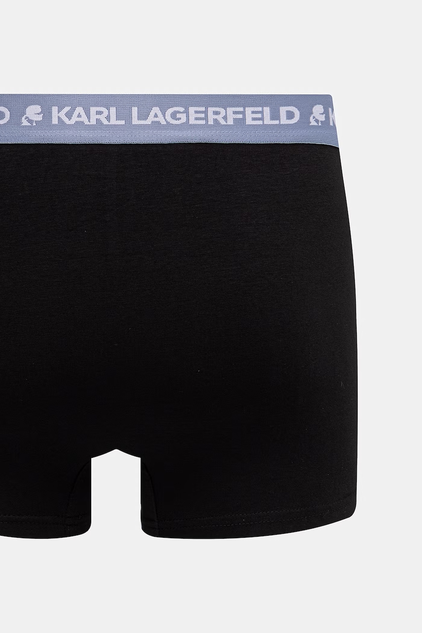 Karl Lagerfeld priliehavé boxerky pánske bavlnené s elastanom LOGO TRUNK 5-pak