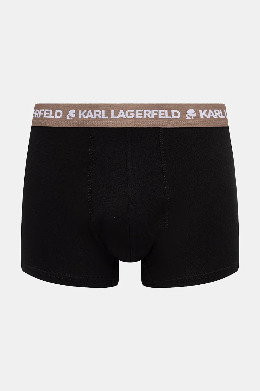 Karl Lagerfeld priliehavé boxerky pánske bavlnené s elastanom LOGO TRUNK 5-pak