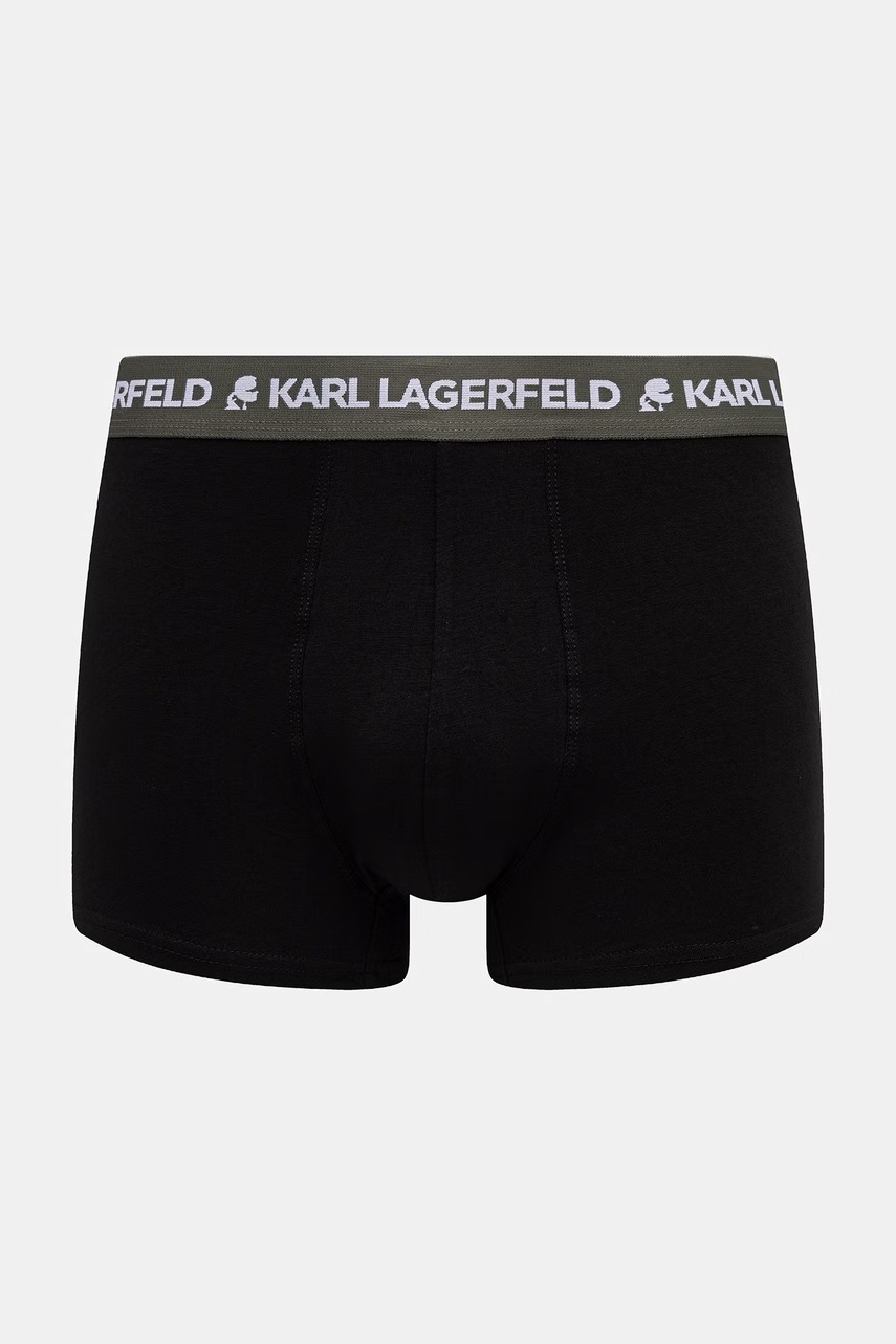 Karl Lagerfeld priliehavé boxerky pánske bavlnené s elastanom LOGO TRUNK 5-pak