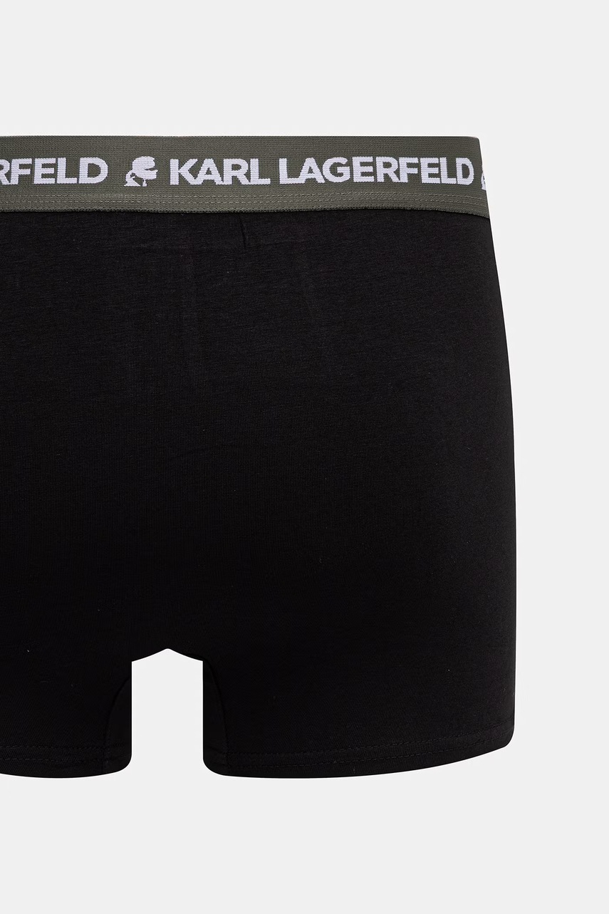 Karl Lagerfeld priliehavé boxerky pánske bavlnené s elastanom LOGO TRUNK 5-pak
