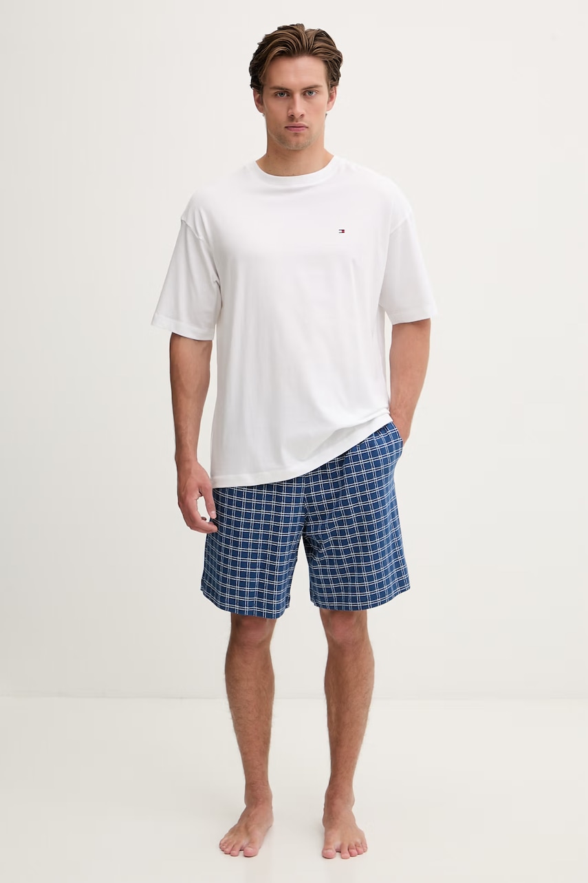 Levně Tommy Hilfiger dvoudílné pyžamo pánské bavlněné s elastanem