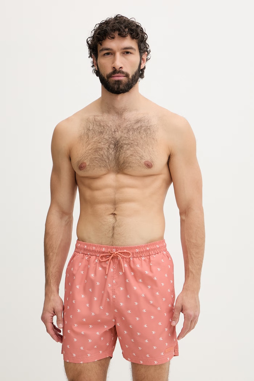Calvin Klein σορτς μαγιό Ανδρικά LV00N61027 πορτοκαλί L,M,S,2XL,XL