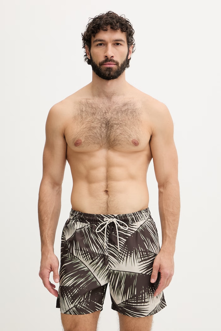 Calvin Klein σορτς μαγιό Ανδρικά LV00N61027 καφέ L,M,S,XL,2XL