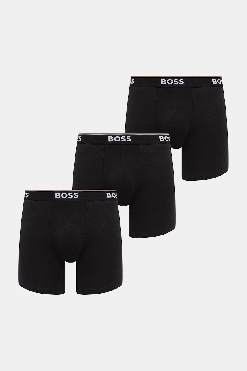 BOSS boxerky pánske bavlnené s elastanom 3-pak