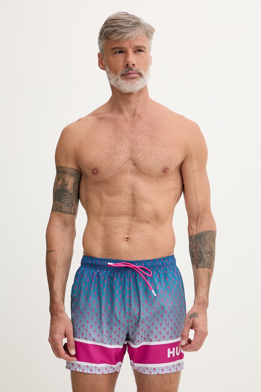 HUGO σορτς μαγιό Ανδρικά PALMS_SWIM_SHORTS