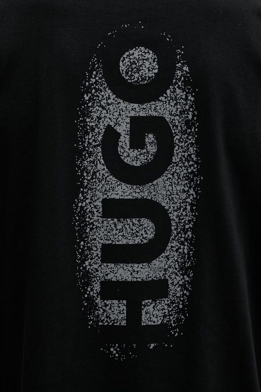 HUGO pyžamové tričko pánske bavlnené SPRAY T-SHIRT