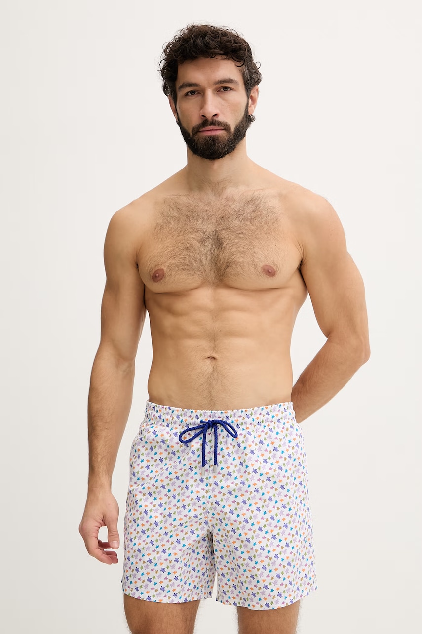 Ανδρικό μαγιό σορτς Vilebrequin MOOREA MOOEB139 λευκό S,L,XL,XXL,M
