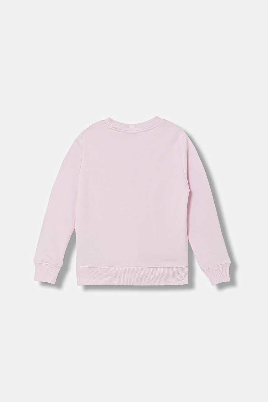 Детская хлопковая кофта Calvin Klein Jeans цвет розовый с принтом IU0IU00714