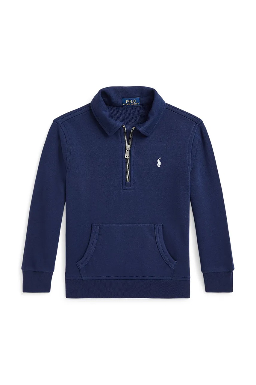 Levně Dětská mikina Polo Ralph Lauren tmavomodrá barva, hladká, 322958157002